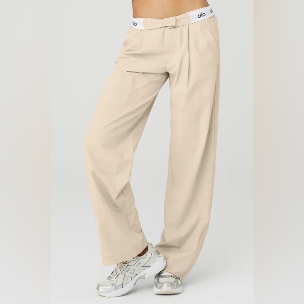 Alo Yoga Womens Flip It Trouser Pants Macadamia Small